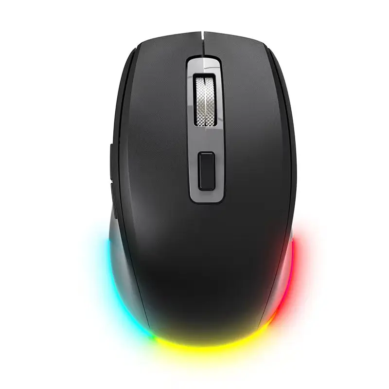 

Thin Slim 2.4g Optical Computer Mouse 1600 Dpi Adjustable Rgb Gaming Mouse Rechargeable Wireless Mouse