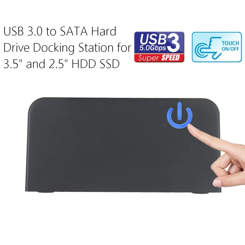 Super Speed USB 3.0 SATA External Hard Drive Dock 3.5 2.5 HDD Docking Station New HDD Case With Auto S p Touch Button
