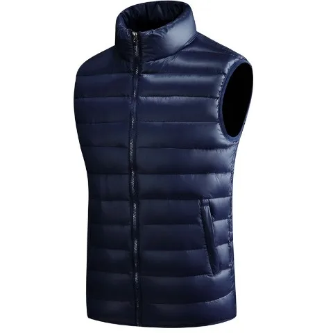 

Winter Stand Collar sleeveless jacket Men Waistcoat duck down vest