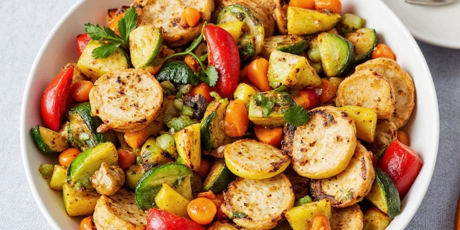 Smoky grilled vegetables on a barbecue