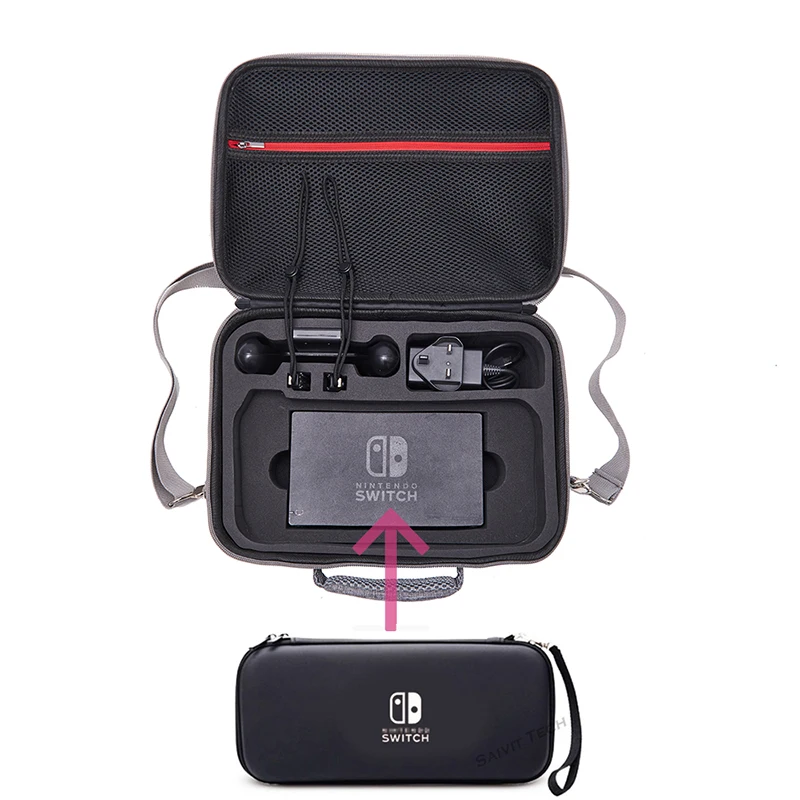 

For Nintendo Switch Son Mother Bag Multifunctional EVA Nintendo Switch NS Accessories Case, Grey or customized color