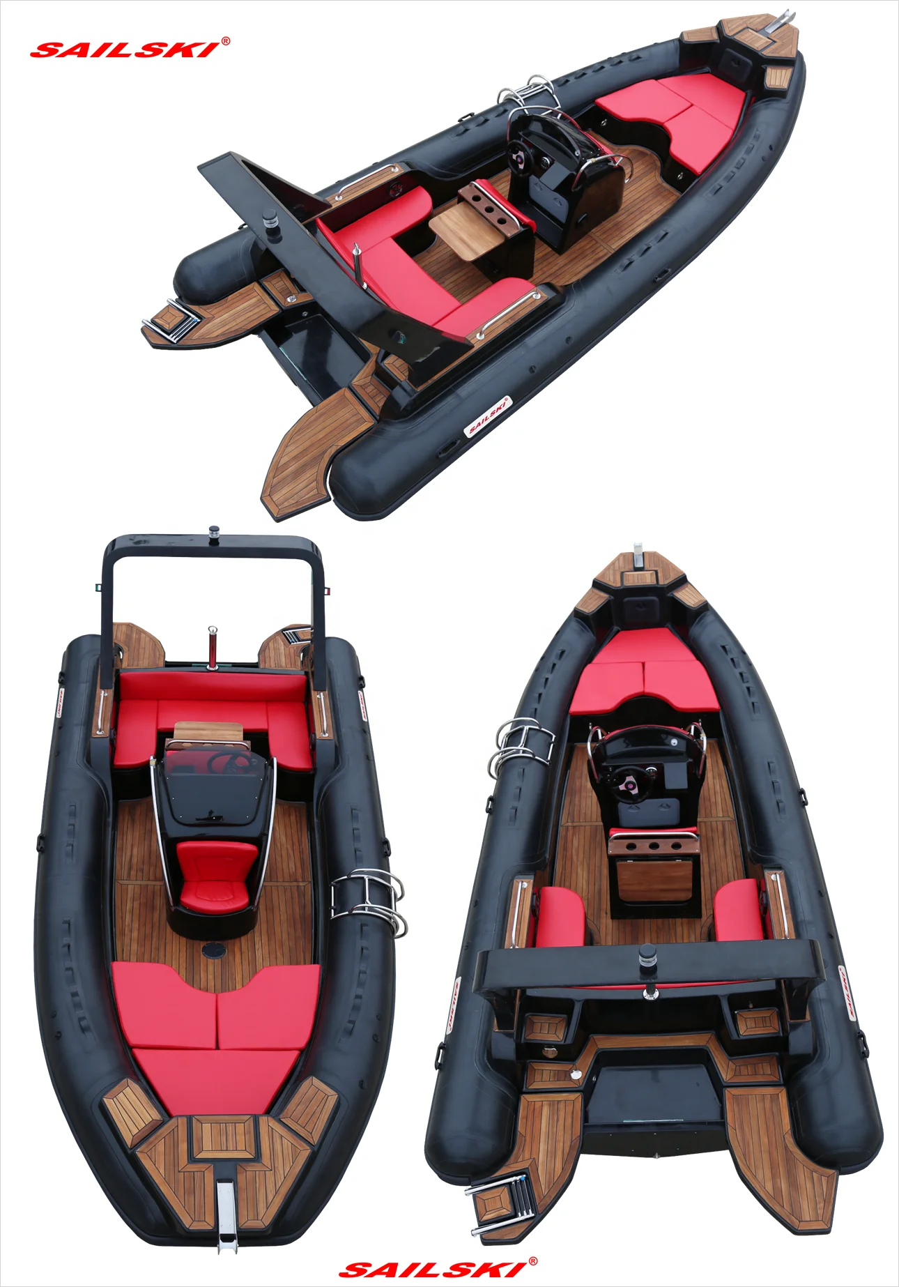 
SAILSKI fiberglass hull inflatable boat 2.3m to 7.6m 