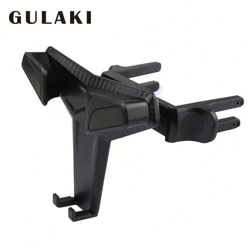 

Black round air outlet with clover cellphone holder