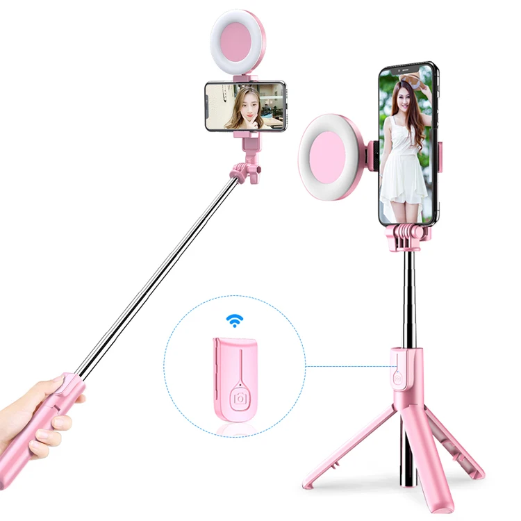 

selfie ring flash lens beauty selfie photography fill light,foldable live selfie double arm mobile phones ring fill light
