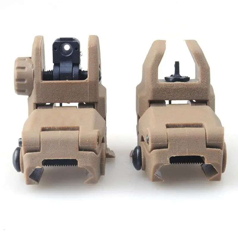 

Fyzlcion Tactical Folding Front Rear Sight Flip Up Backup Sights BuiS Set Hunting Accessories, Black