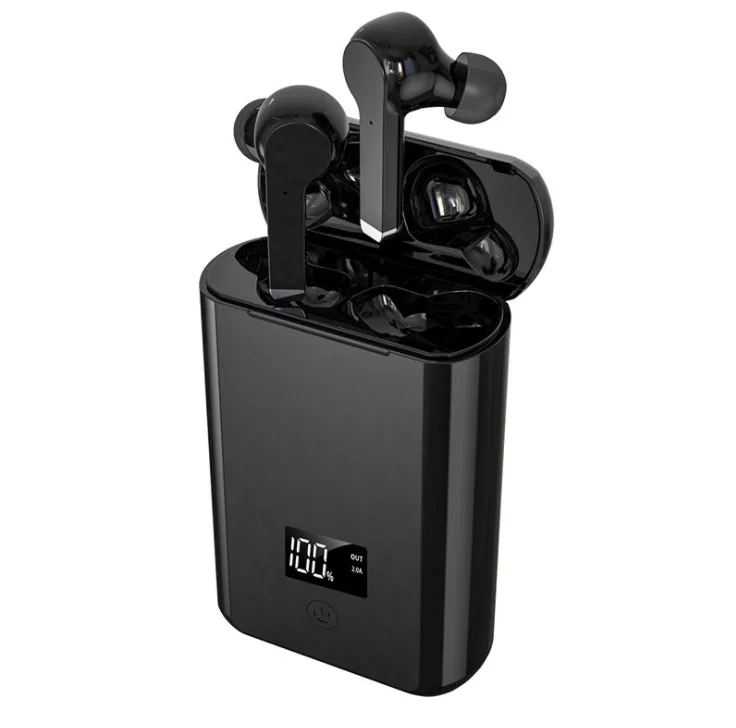 

Newest A19 BT 5.0 mini wireless earbuds wireless gaming headset with mic powerbank with stereo earphone for apple sony lenovo