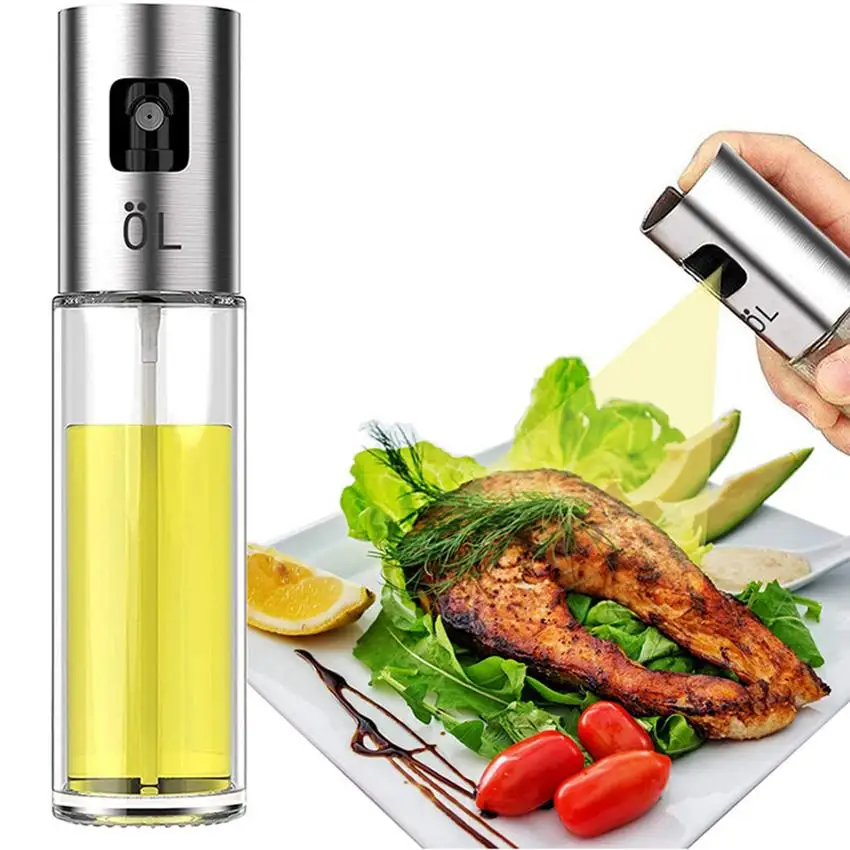 

G9 Kitchen Pump Glass Vinegar ABS Glass Bottle Oil Dispenser Olive Jar Oil Sprayer Bottle