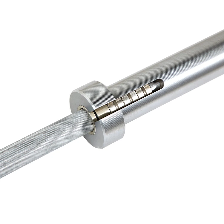 

Outdoor Gym Fitness Barbell Workout Hand Barbell Bar Curved Bar 700lbs/1000lbs 2.2m 20kgs, Silver