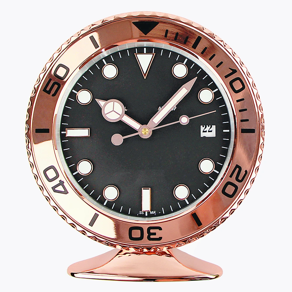 

2021 creative Table watch clock color glass silent luxury big metal home decorative modern watch desk clocks reloj pared horloge