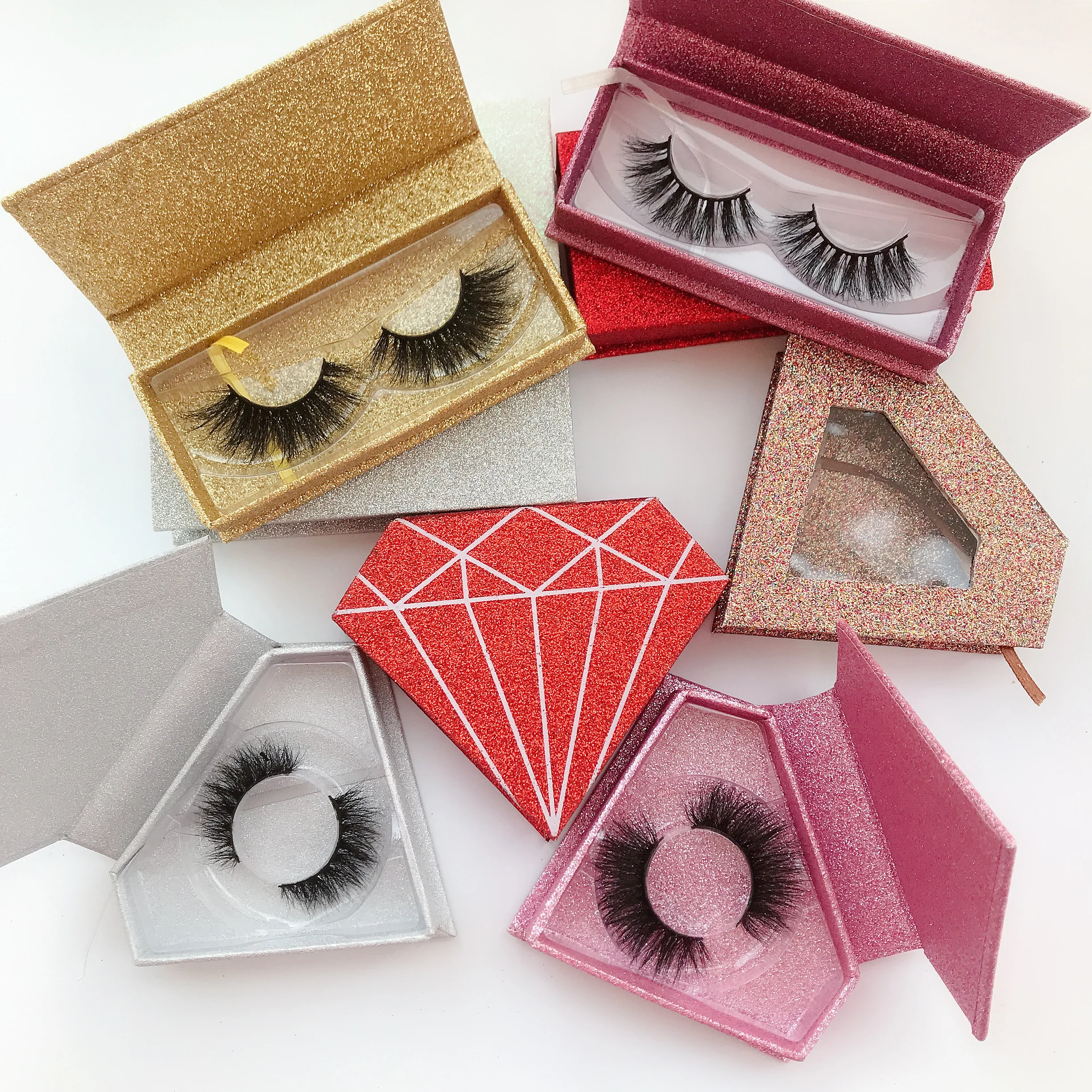 

Real 3D mink eyelash strips for factory wholesale, Black and colorful