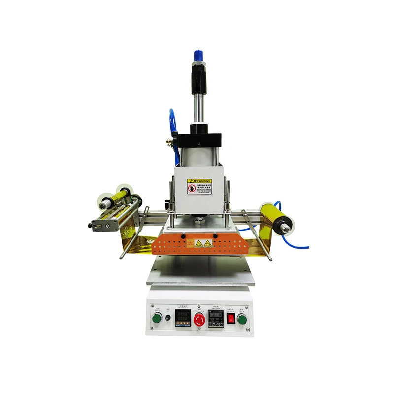 

A4 20X30cm Semi-automatic pneumatic professional golden leather logo embossed foil hot stamping machine