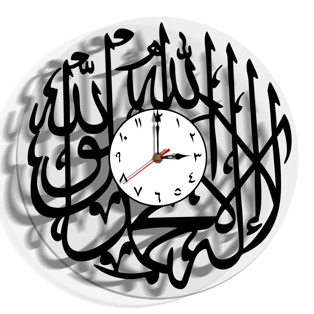 

2021 New Hot Arab Wall Clock 12 inch Muslim Clock Wall Home Decor Azan Special Wall Clock, Black