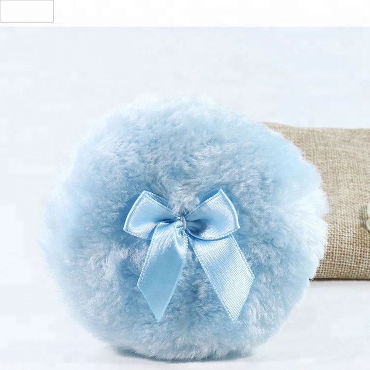 

Soft Plush with Rope For Facial Cosmetic Care, Yellow,blue and pink