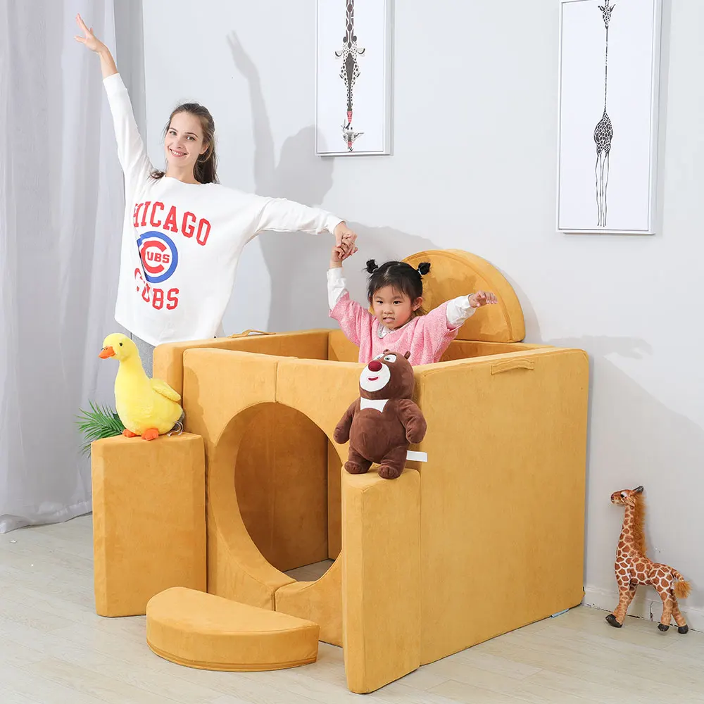 

Wild kids play couch OEM Modular kids' Sofa Foam Filling Play Couch Foam Dream Couch For Children