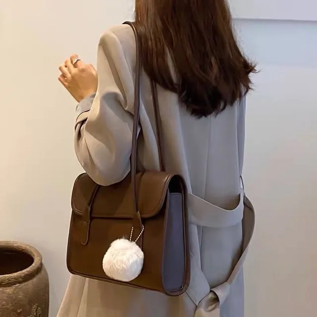 

XP1384 2021 trendy simple retro wild underarm bag texture shoulder bag