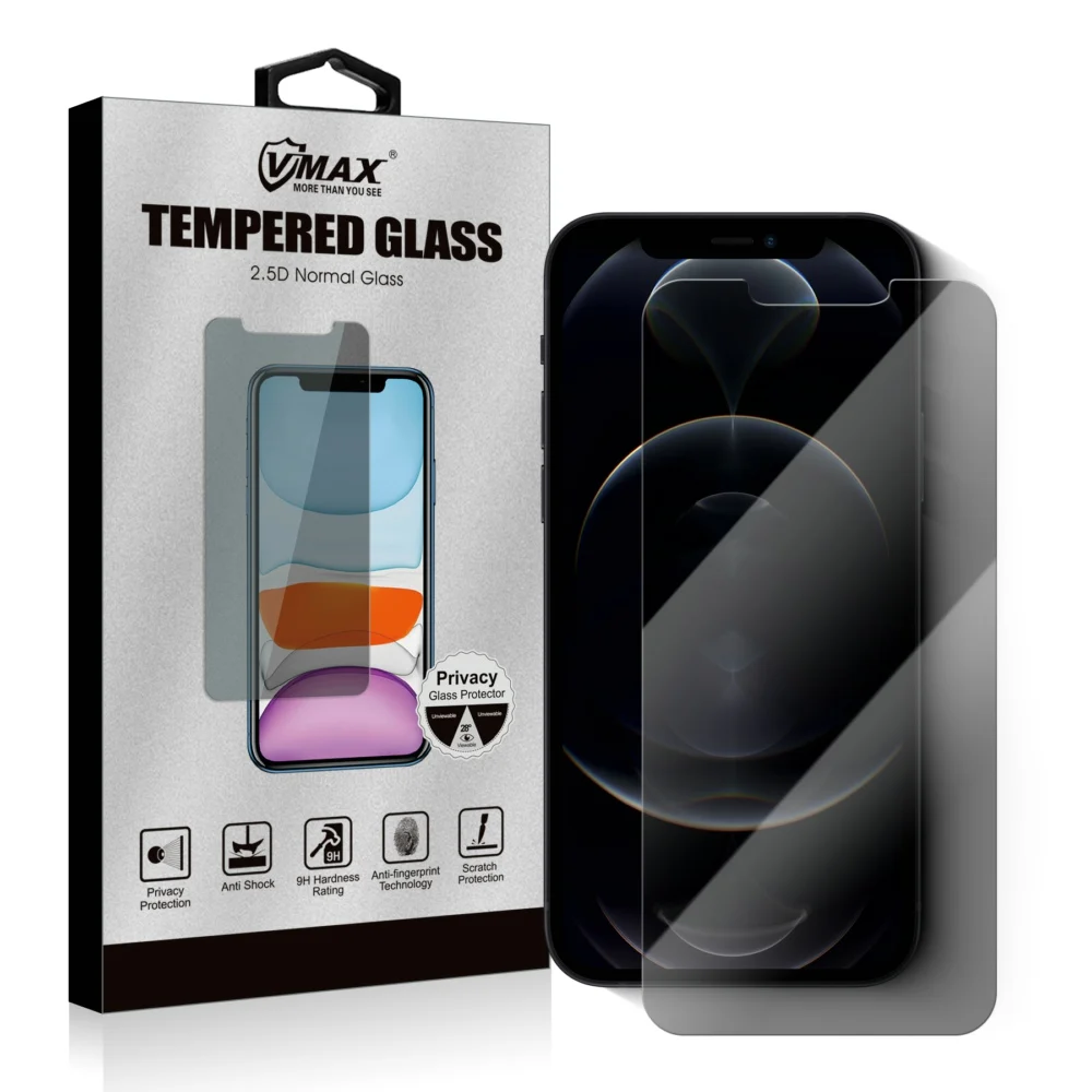 

wholesale new 2020 trending product 9h full anti spy Privacy phone tempered glass screen protector for iPhone 12 Pro Max