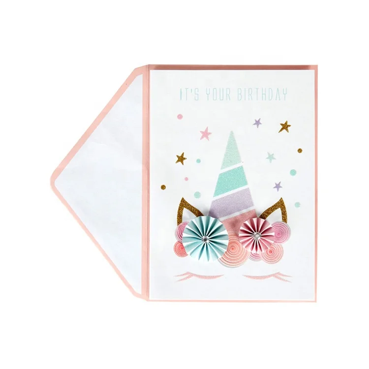 

3D Handmade Special Day Card Customized Paper Birthday Greeting Cards