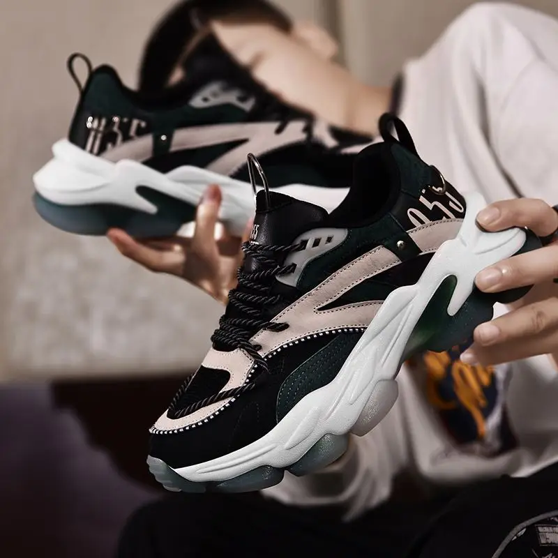 

2021 New Men sport Shoes men Mesh Sneakers Flat Shoes Lace-up Low Top Sneakers Breathable men Shoes Fashion Sneaker