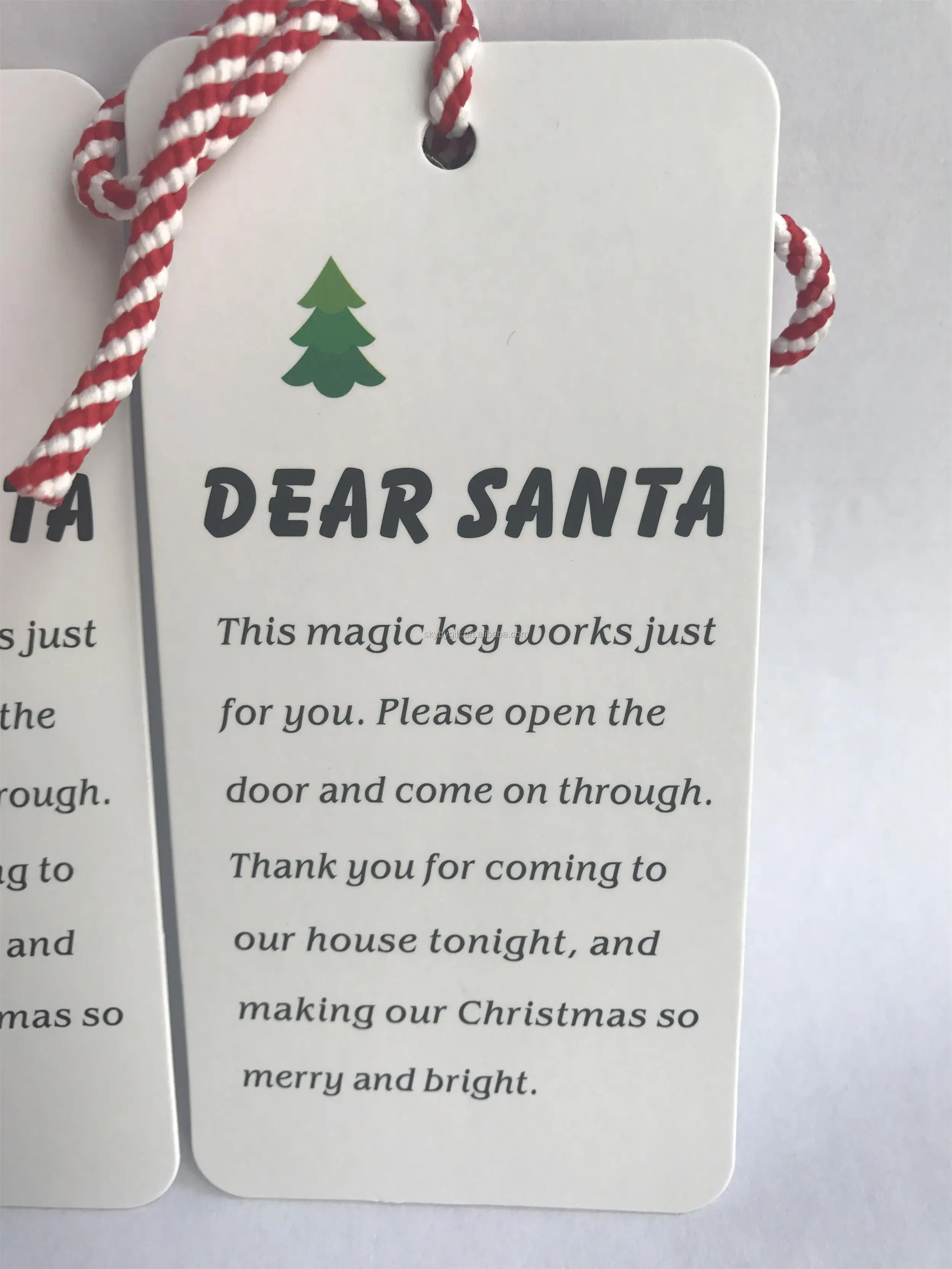 Santa/'s Magic Key père Noël fait main cadeau Tag