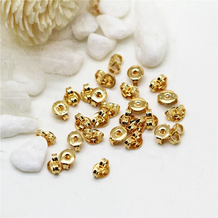 

Wholesale 14K Gold Plated Butterfly Shape Earring Accessories Ear Stud Back Earring Back Stopper