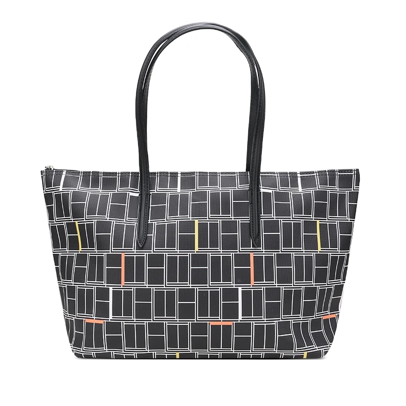 

Big Capacity Womens Pu Leather Lattice Waterproof Shoulder Handbags Tote Bag, Customized color