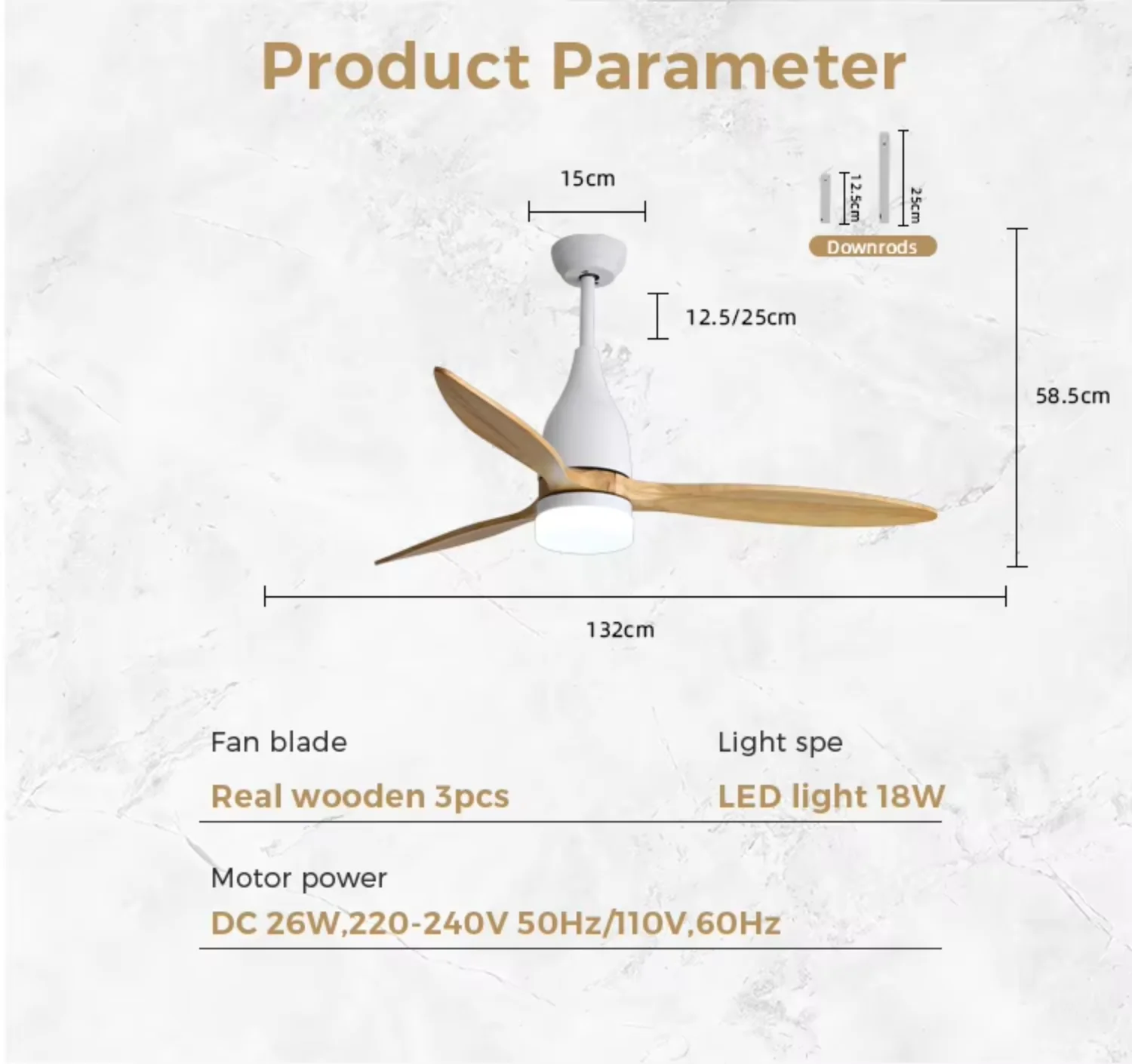 Ceiling Fan, 220v, 110v - detail 6