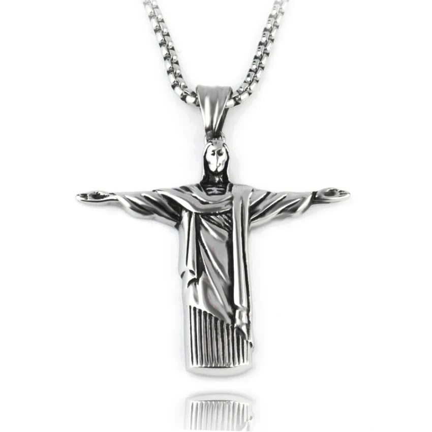 

2022 jewelry New Product Christian Catholic Cross Pendant Titanium Steel Women Peace Necklace