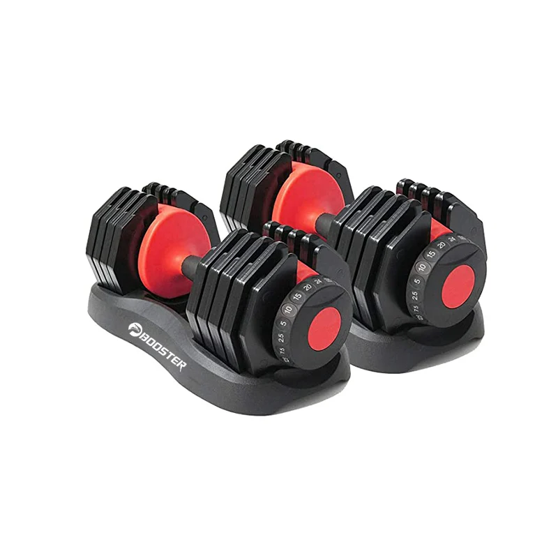 

Hot selling adjustable dumbbell set gym equipment dumbbell weights 24kg, Black