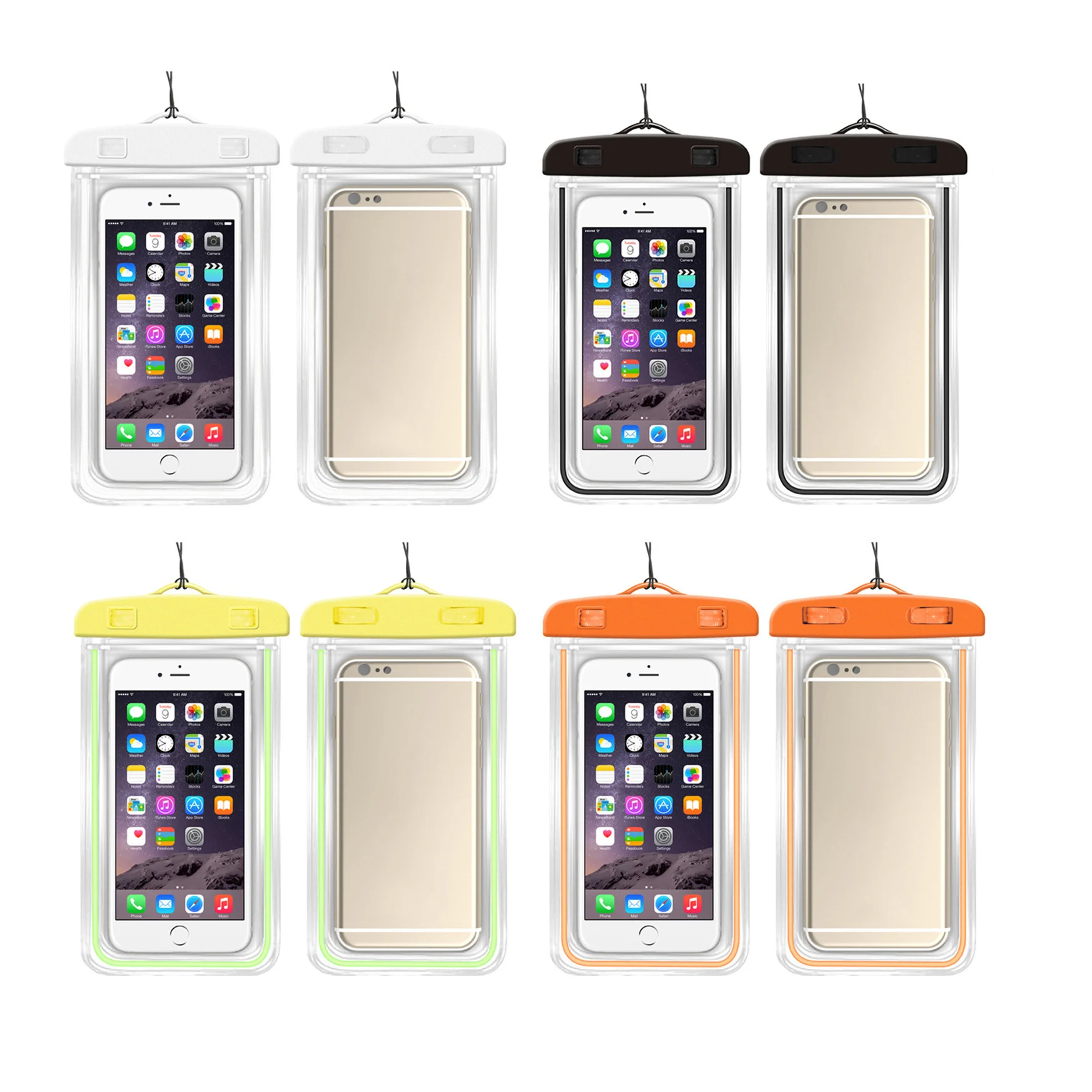 

IPX8 waterproof phone case pouch Bag 6.5" Universal Cellphone Dry Waterproof Bags Case