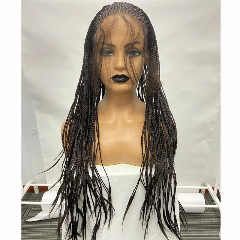

Braid Hair Lace Front Wig For Black Women Quality Box Braid Lace Front Wig African American Wigs