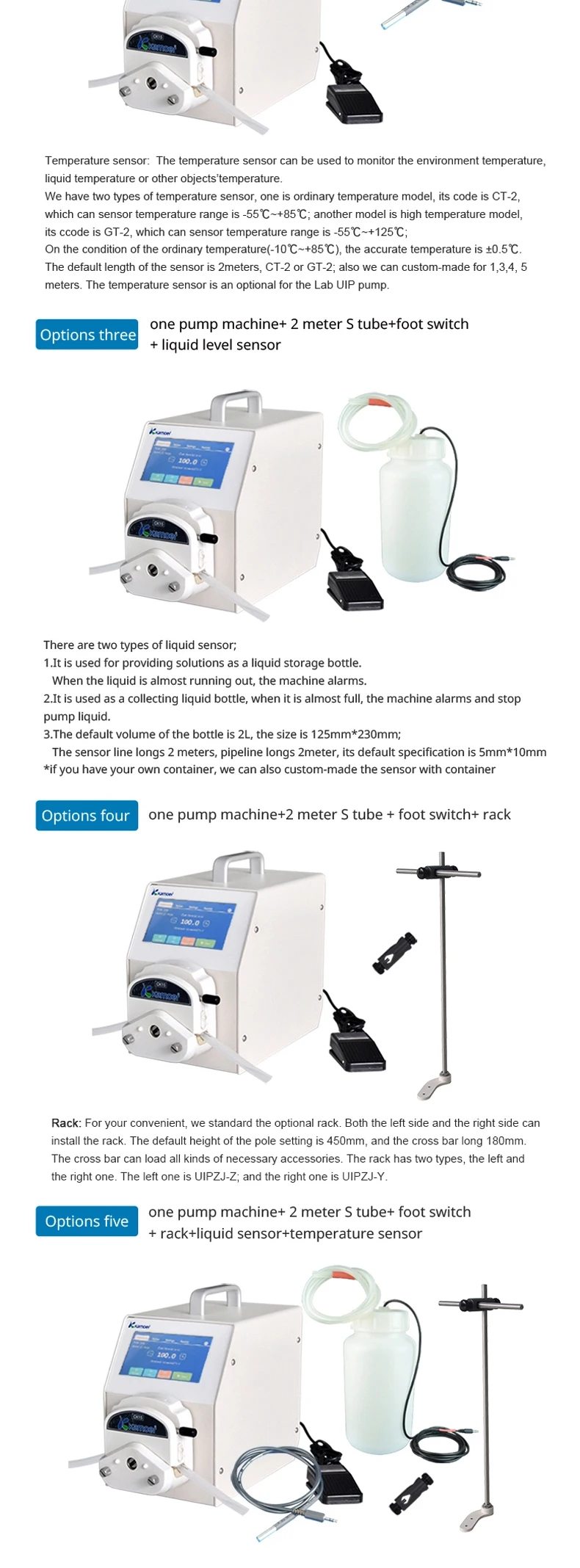 Kamoer Wifi Uip 2 Channel Portable High Precision 220v Lab Peristaltic