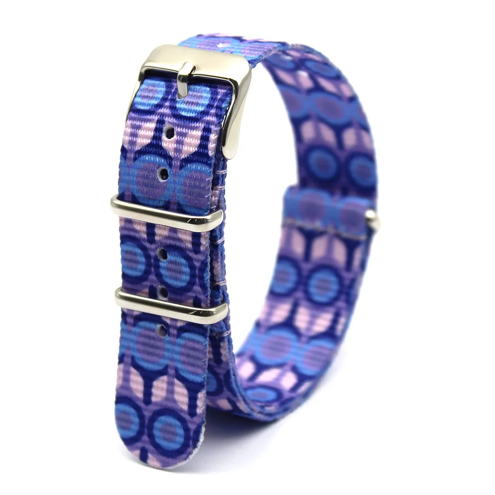 

Custom Printing Lady Women's Graphic Watch Bands  Nylon Nato Watch Straps