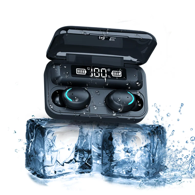 

Audifonos New F9-5c 5.1 F9 Ipx7 Waterproof True Wireless Earbuds Earphone Smart Headphones With 2000mah Battery Power Bank, Black/white