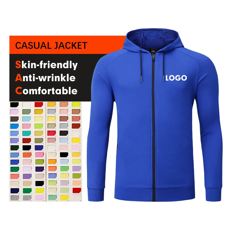 

Wholesale Unisex Custom Logo Sports Team Jacket Men Zip Up jacket