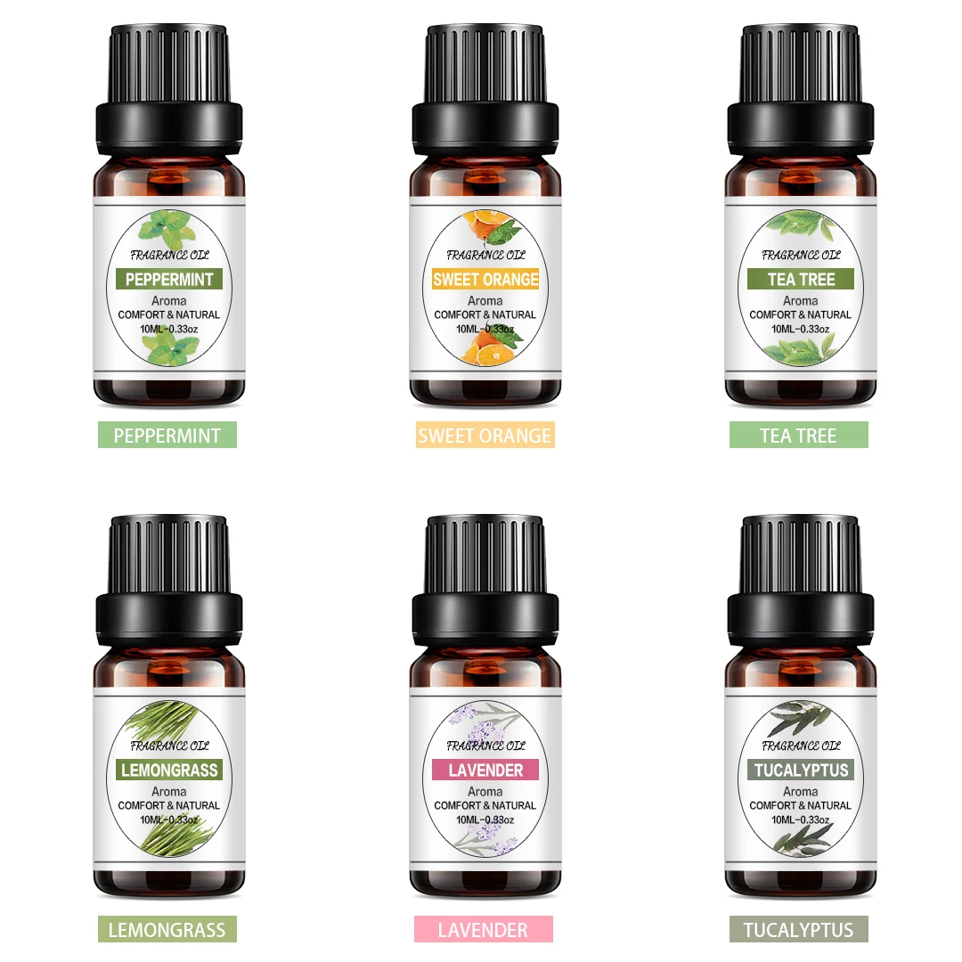 

Hot Sale OEM Private Customized Box Aromatherapy Top 6 Essential Oil Gift Set In Stock