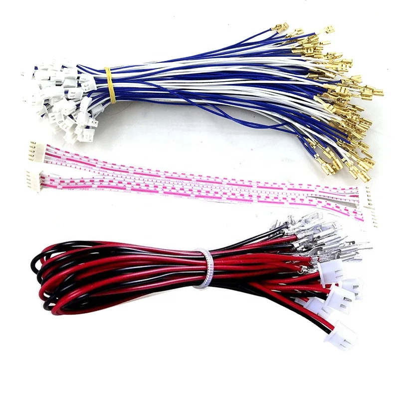 

2pin cable with 2.8mm 4.8mm port connect wire to arcade joystick & button to usb encoder board, Red & black / blue & white