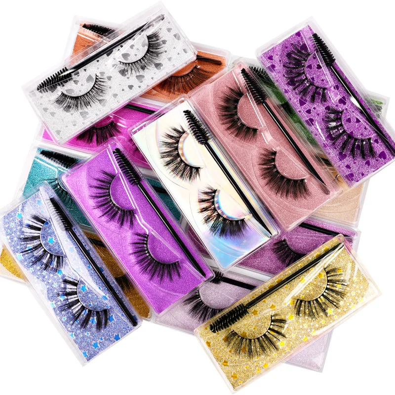 

Mink Lashes3d Wholesale Vendor Custom 100% Handmade Real Mink Lashes 25mm 3D Mink Eyelashes, Black