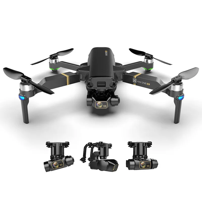 

KAI ONE DRONE 8K HD Mechanical Gimbal Dual Camera 5G Wifi GPS Photography Quadcopter VS F11 pro 4K VS SG906 pro2 drone 3-axis, Black