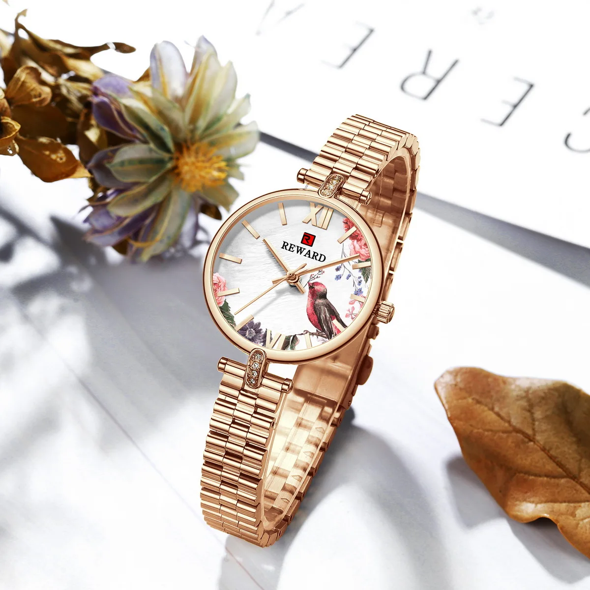 

Reward Japanese Movement Luxury Metal Strap Wristwatches Fashion Watch Ladies Relojies Women