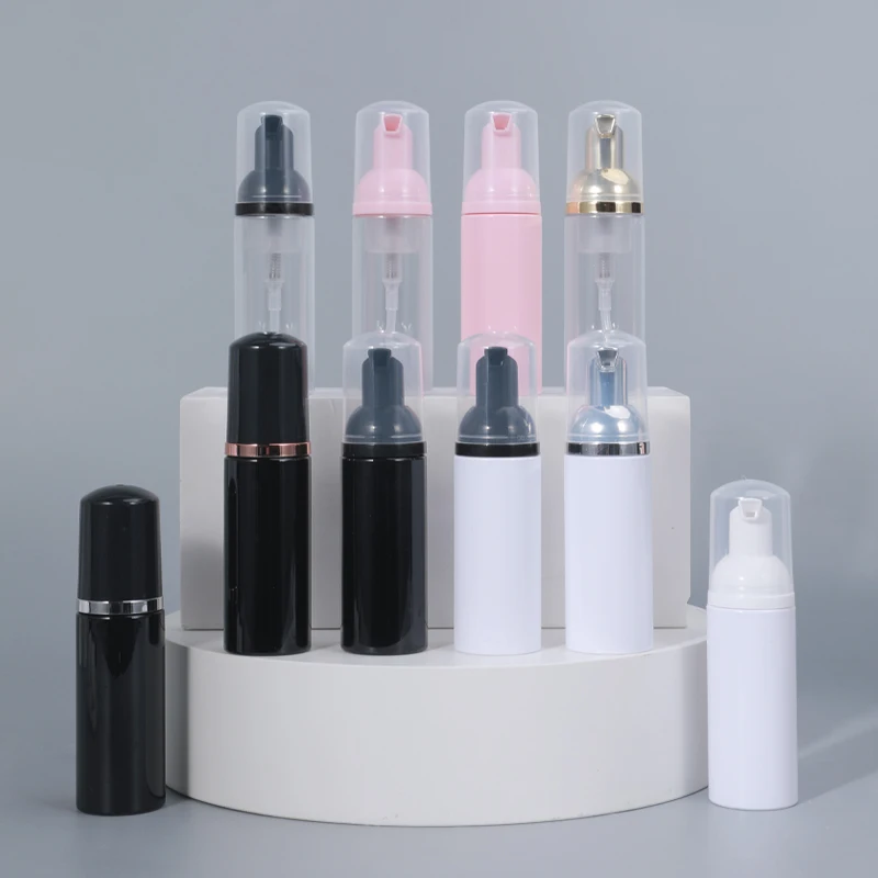 

50ml High Standard Foamer Soap Foam Pump Cylindrical PET Bottle for Cosmetic