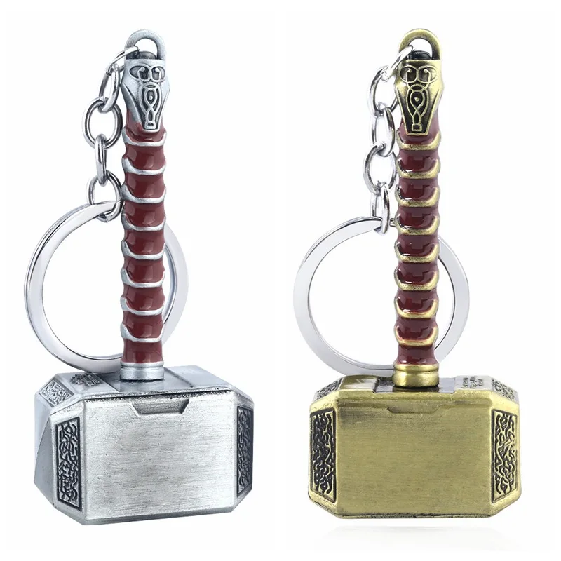 Men's  Thor Hammer Keychain Custom Silver Keychain for Women Girls Men Rough Stylish Keychain Accessories