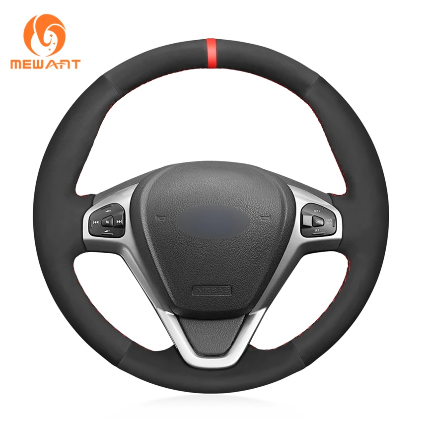 

Hand Stitching Soft Suede Steering Wheel Cover for Ford Fiesta MK7 Ecosport Zetec S Ecoboost 2008 2009 2010 2011 2012 2013 2014