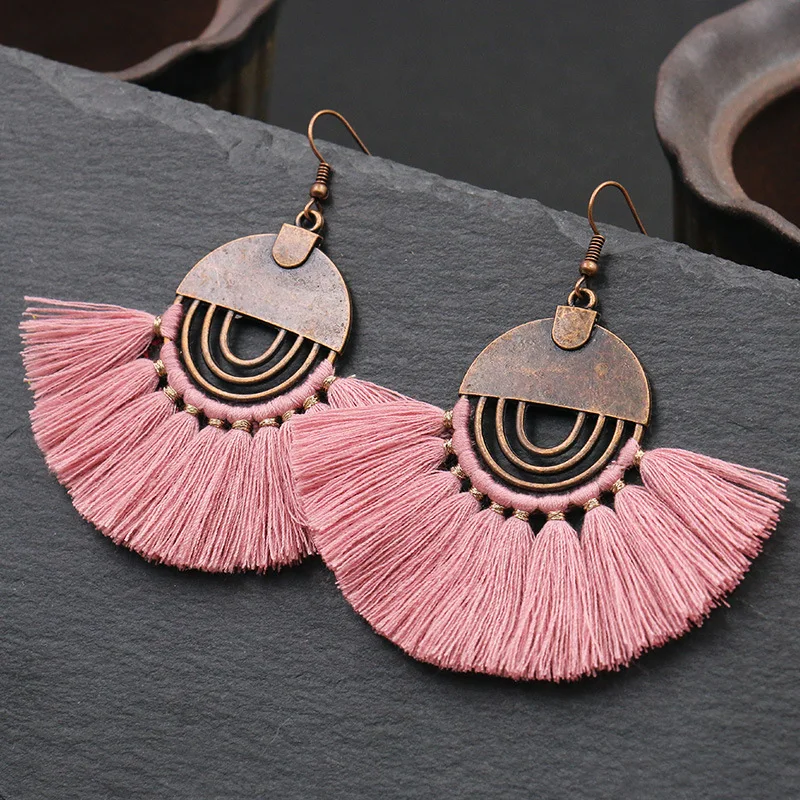 

Vintage Bohemian Jewelry Fashion Boho Tassel Statement Earrings Women, 18 colors