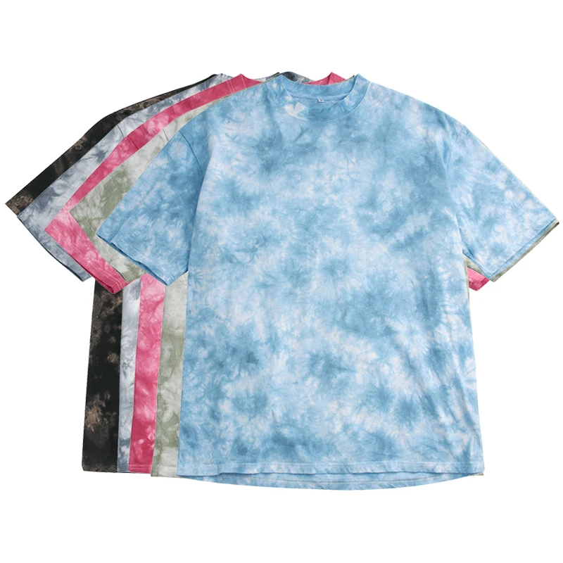 

Wholesale high quality 100% cotton washed tie-dye tshirt custom oversized men tie dye t shirt