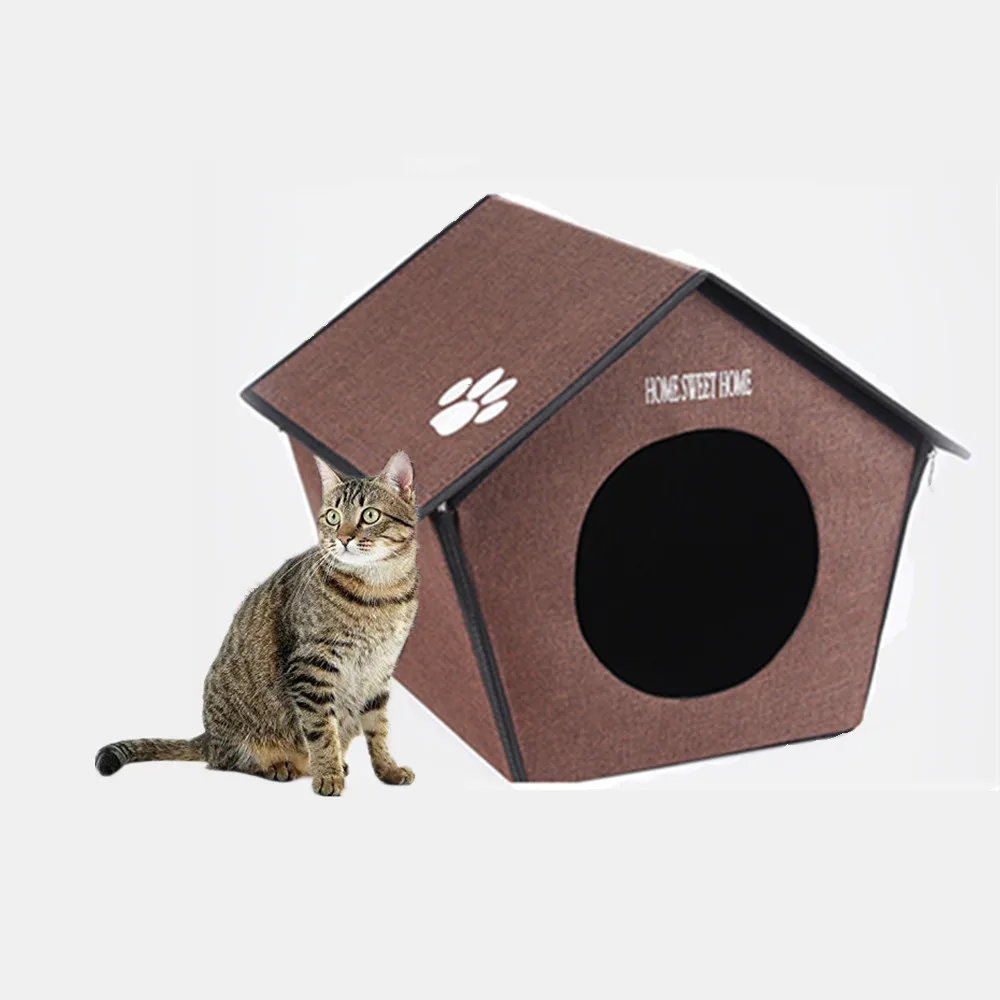 

Waterproof Cat Houses For Indoor and Outdoor Cats Folding Kitty Shelter A Safe Pet Room For Your Cat Or Small Dog, Red,green,purple,brown