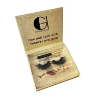 

custom eyelash packaging box with tweezer glue 3d mink eyelashes wispy eyelash cases private label wholesale 25mm lash cases