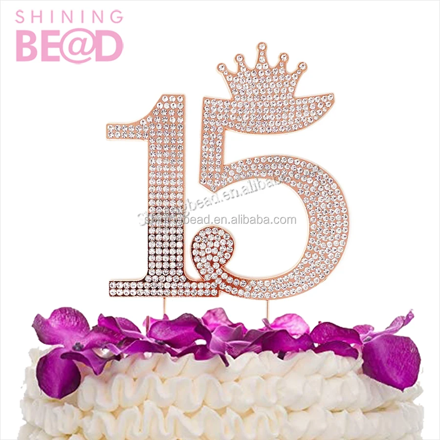 15th Birthday Cake Topper. Number 15 Cake Topper. 15th Birthday Decoration.  Mis Quince Anos. Fifteenth Birthday. - Etsy