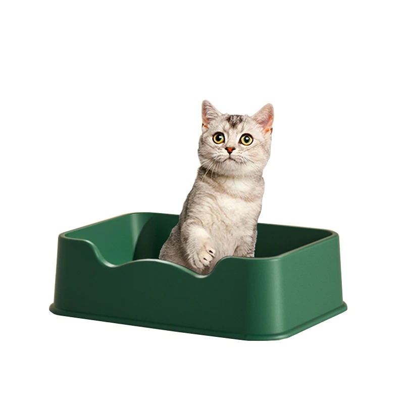 

Easy cleaning durable cat litter tray plastic cat toliet pet sandbox Cat litter box