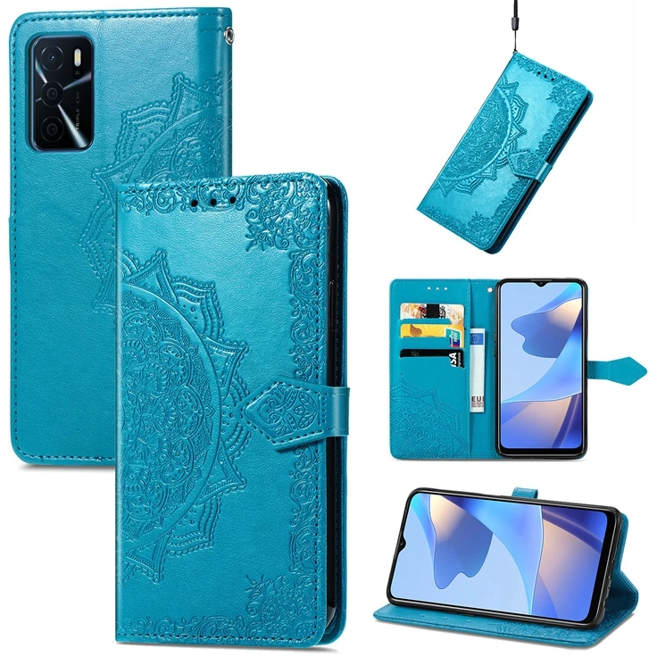 

For Tecno Spark 6 Go Pop 4 3 2F Spark 5 Pro Camon 15 16 SE Mandala Embossed Flower Wallet Leather Phone Case Flip Skin Cover