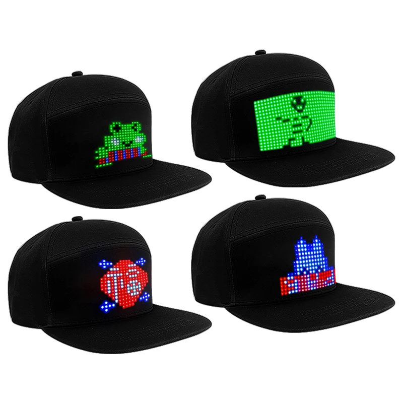 

LED Magic Blue tooth Smart Hat Fancy Hat APP Control Fashion Display Screen Hat